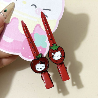 Kẹp Tóc Mèo Dễ Thương Dâu Táo Thiết Kế Ngọt Bên Nổ Kẹp Cho Nữ Cô Gái