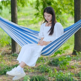 Võng Ngoài Trời Đơn Đôi Chống Lăn Dày Canvas Sinh Viên Trong Nhà Ký Túc Xá Ký Túc Xá Xoay Người Lớn Ngủ Treo Ghế EUCH