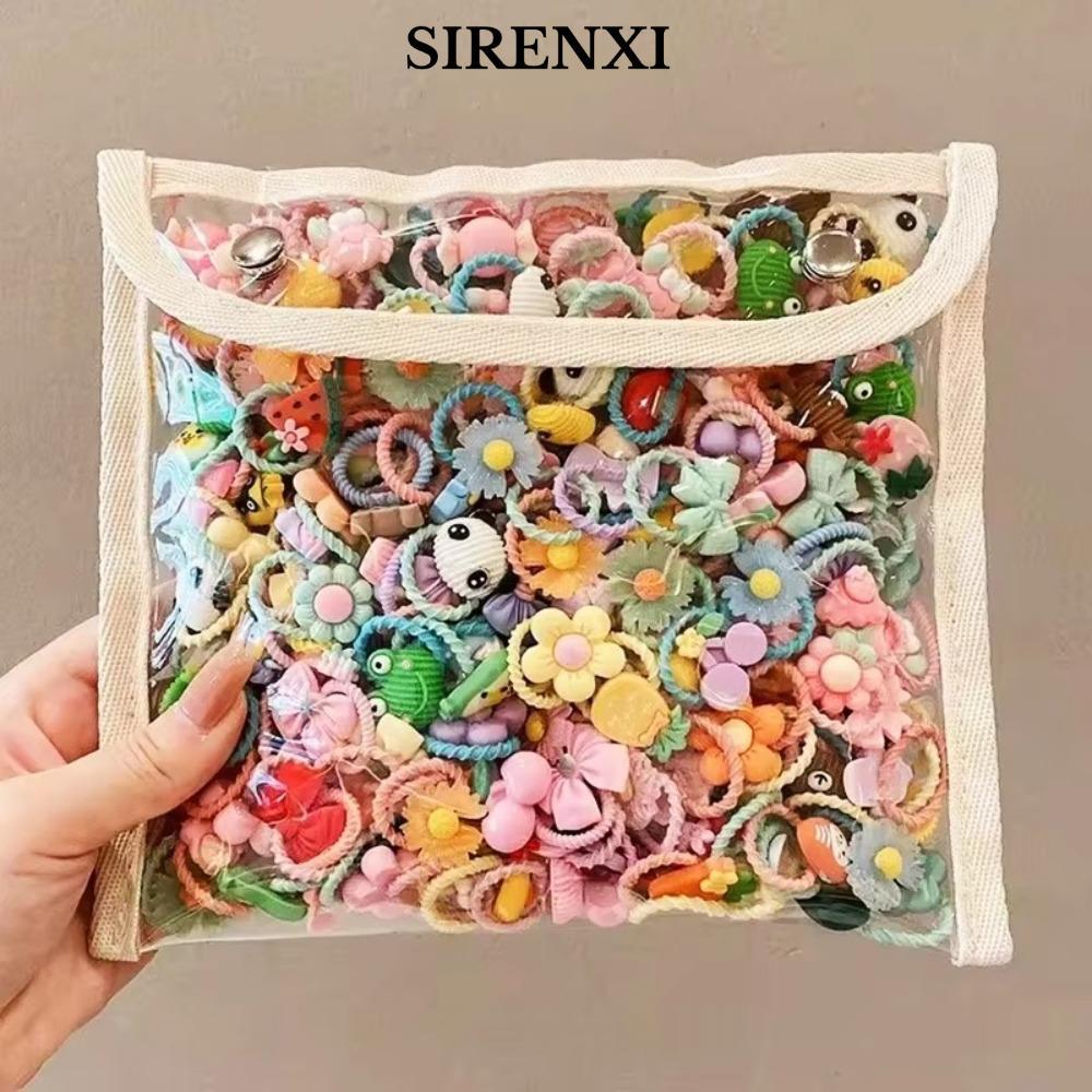 SIRENXI 50 / 100 Chiếc Dây Đầu Cho Bé, Dây Buộc Tóc Hoạt Hình Co Giãn Bé Gái, Phụ Kiện Tóc Động Vật Nhỏ Bền Đẹp Mũ Đội Đầu Bé Gái