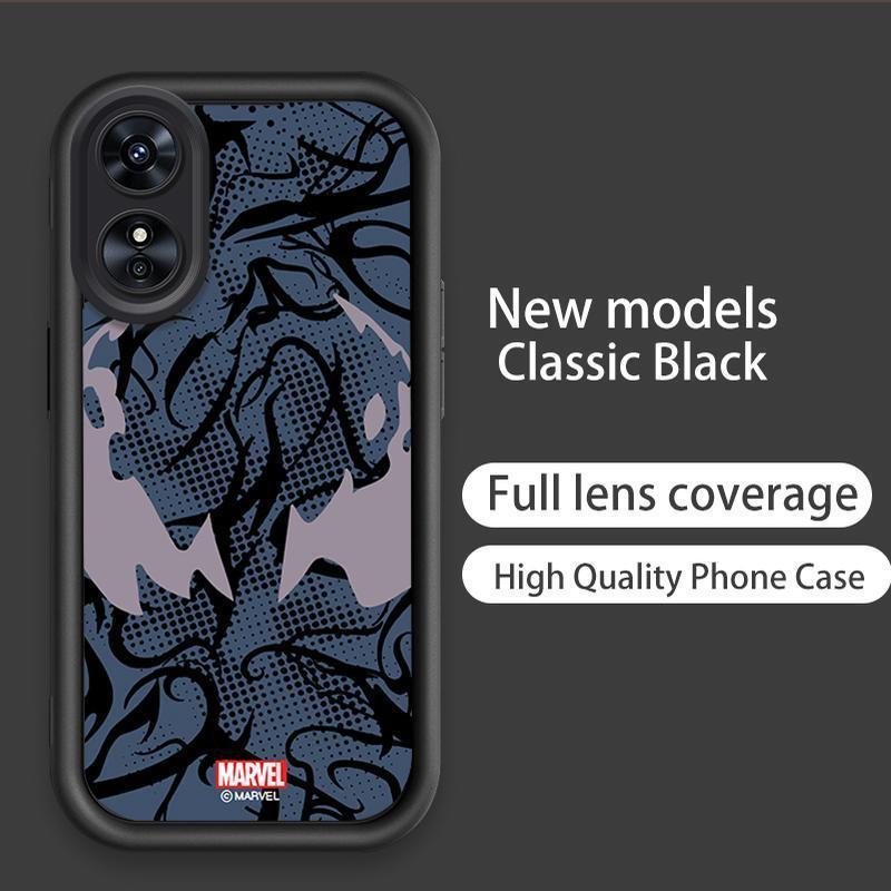 Ốp Lưng Cho OPPO A17 A17K A18 A38 A58 A60 4G Phim Hoạt Hình Silicon Mềm Đáng Yêu Ốp lưng TPU Spider Man Venom Thoáng Mát Mắt Thiên Thần Chống Sốc Ốp Lưng