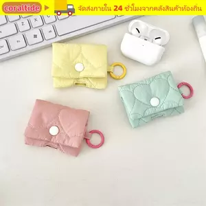 Túi đựng tai nghe CORALTIDE, có khóa tai nghe cáp dữ liệu, Túi đựng tai nghe Mini bằng vải mềm nhẹ dễ thương cho AirPods