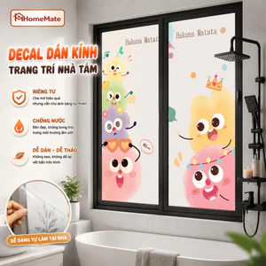 Decal Dán Kính Cửa Sổ HomeMate 3D Tĩnh Điện – Giấy Dán Kính Chống Nắng, Chống Nhìn Trộm Không Cần Keo