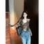 Áo thun dài tay cà vạt không đều dành cho nữ mùa thu Mỹ Hot Girl Halterneck Thiết kế hàng đầu Áo sơ mi đáy Niche Trận đấu bên trong
