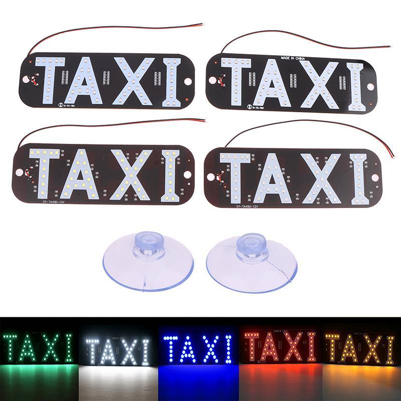 Bigapple 12V Đèn LED Nhiều Màu Sắc Taxi Kính Chắn Gió Đèn Báo Phụ Kiện Ô Tô Trống Cab Ký Đèn RDG