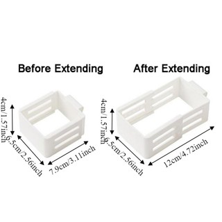 SENRTY 2 Hộp Bảo Quản Tủ Lạnh Có Thể Thu Vào, Hộp Đựng Cửa Bên Tủ Lạnh Có Thể Điều Chỉnh Bằng Nhựa, Treo Đa Năng Tiết Kiệm Không Gian Vách Ngăn Kẹp Lưới Tủ Lạnh Hộp Đựng
