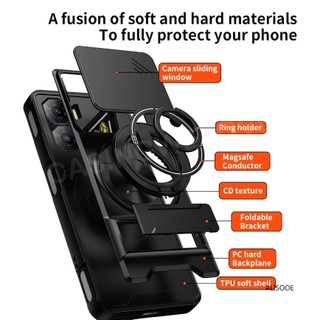 Ốp Điện Thoại Cho ZTE nubia Neo 3 Neo 2 Focus Pro nubia Music 5G 4G Vỏ Nhẫn Từ Tính Vỏ Điện Thoại Chống Sốc Đẩy Kéo Camera Bảo Vệ Mặt Sau