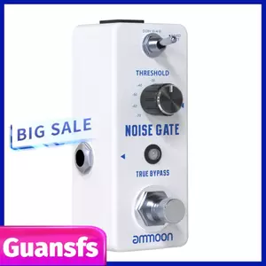 Guansfs Ammoon Tiếng Ồn Cổng Giảm Tiếng Ồn Phơ Guitar 2 Chế Độ (Cứng/Mềm) Vỏ Bằng Kim Loại Đúng Bỏ Qua Cho Bass Điện