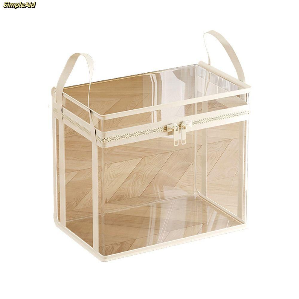 Túi đựng búp bê SIMPLEAID, Hộp sắp xếp chống bụi có thể nhìn thấy trong suốt, Công suất lớn đa chức năng Chống ẩm có tay cầm có dây kéo Đồ chơi lưu trữ
