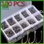 Sweet 100 Chiếc Móc Câu Cá Thép Carbon, Dành Cho Câu Cá Bay và Gai Cá Chép, Phụ Kiện Chuyên Nghiệp