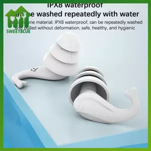 SWEET Nút tai silicon chống ồn Nút tai bơi lội chống nước Nút tai để lặn khi ngủ Lướt sóng mềm mại Thoải mái Natation Bơi bảo vệ tai n