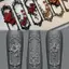 HFSHY 1 Cái Retro 3D Khuôn Làm Móng Tay Khung Cửa Sổ Hoa Hồng Khung Móng Tay Khuôn 3D Khắc Silicon Mẫu DIY Dụng Cụ Trang Trí Làm Móng Tay VN