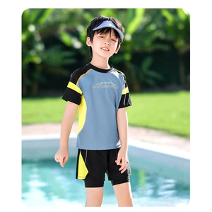 Bộ Bơi Bé Trai Cộc Tay YLIKE Phối Màu Siêu Chất - Vải Bơi Co Dãn Bốn Chiều, Bé Thoải Mái Vận Động