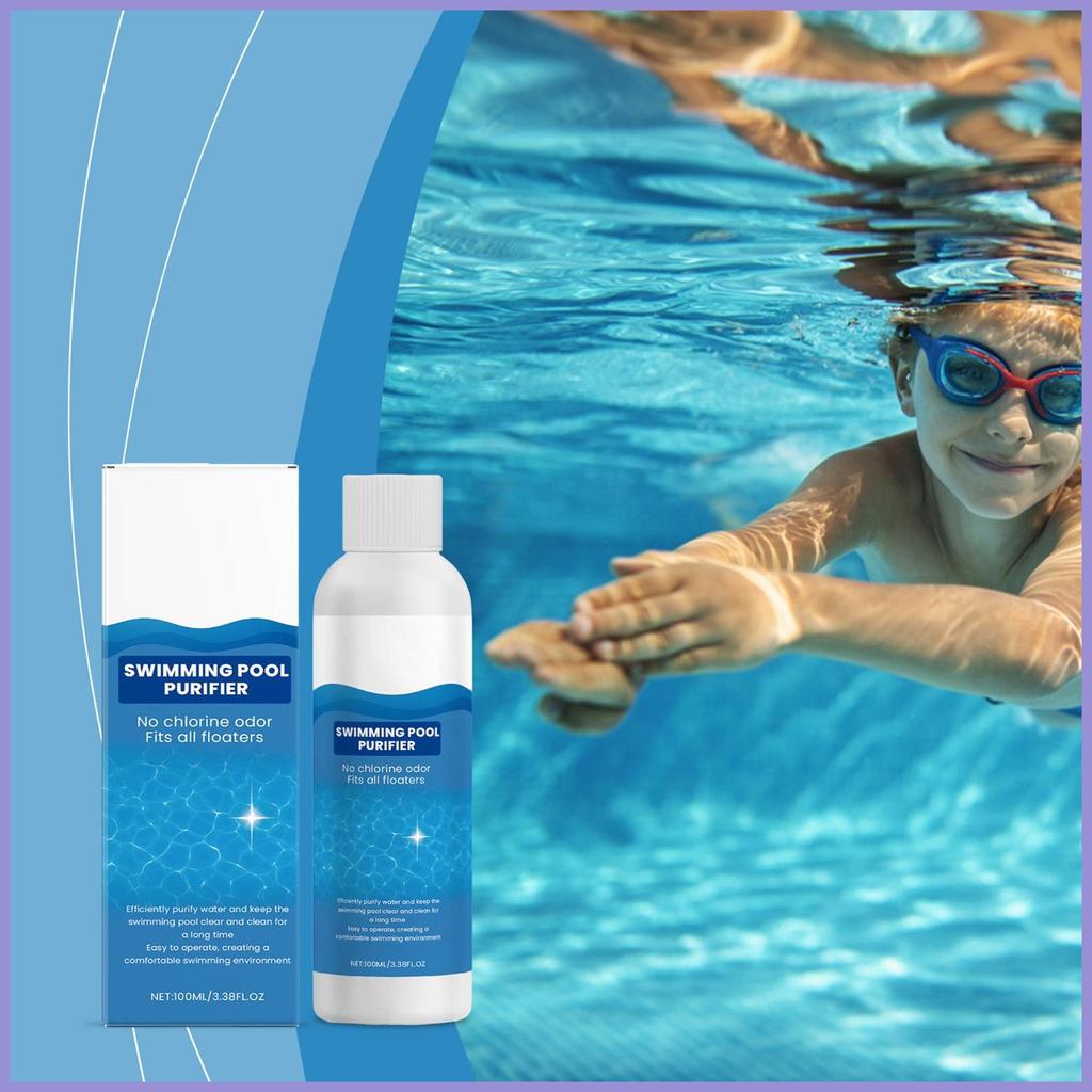 Bể bơi Flocculant Loại bỏ mùi Chất lỏng 100ml Bồn tắm nước nóng Bể bơi trong suốt cho bồn tắm nước nóng trên mặt đất Tiệc mùa hè mueadsyvn