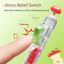 GREA 4 Cái / bộ Bút Gel Fidget Clicker, với Bút Thay Thế Đổ Lại Bút Công Tắc Thư Giãn Chống Lo Âu, Công Cụ Học Viết Mịn 0.5 Mm Sáng Tạo Cho Kỳ Thi Prep