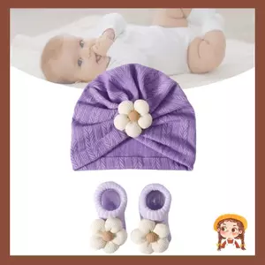 Bộ Tất Mũ Cho Bé Li Họa Tiết Hoa Dệt Kim Mũ Tất Bộ Cho Bé Sơ Sinh 0 Đến 12 Tháng Cung Cấp Phong Cách