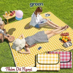 Thảm Dã Ngoại Gấp Gọn Vải Oxford Chống Thấm Nước ECO, Thảm Picnic Trải Cắm Trại Du Lịch Đi Biển