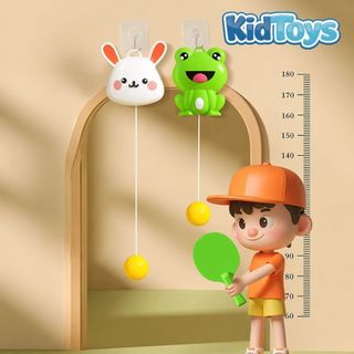 Bộ đồ chơi bóng bàn treo tường KidToys – tập phản xạ vận động cho bé