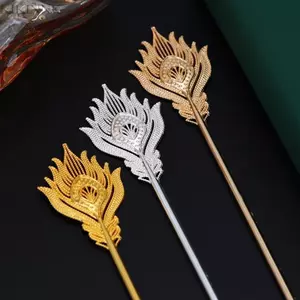 KIKIN Kẹp Tóc Mạ Điện Hình Quạt 3 Màu Biến Thể Dễ Dàng Updo Dụng Cụ