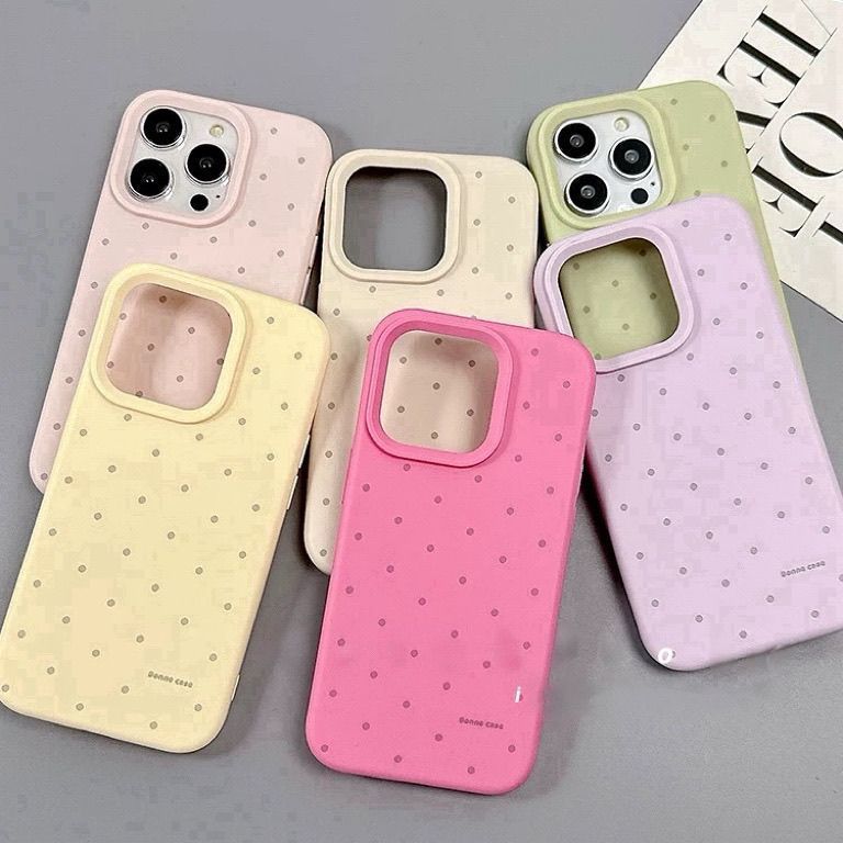 Hàn quốc đơn giản sóng điểm áp dụng cho iPhone1617 vỏ 15promax silica gel 13 trọn gói