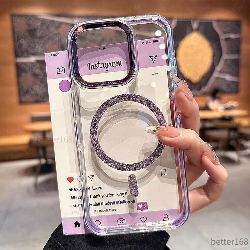 Ốp Lưng Trong Suốt Cho IPhone 12  13 14 15 16 Pro Max Plus Chống Sốc Bảo Vệ Camera Mặt Sau Cứng Màu Tương Phản Rõ Ràng