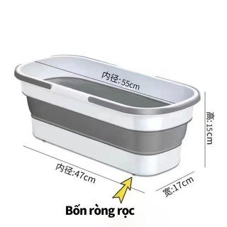 Cây lau nhà tự quấn 360 Spin 45Cm Máy lau sàn sợi nhỏ Con lăn lưỡi đôi có thể đứng được