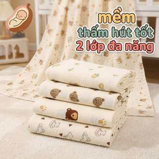 Bé Muslin Swaddle Chăn Cotton Thoáng Khí Mềm Mại Thân Thiện Với Da Mầm Non Ngủ Bọc