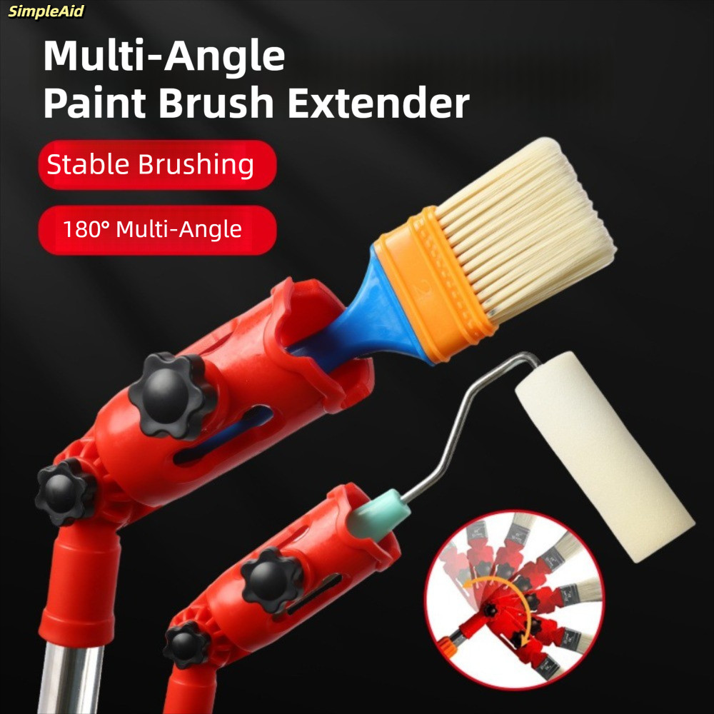 [Vận chuyển nhanh] Bộ mở rộng cọ sơn SIMPLEAID, Giá đỡ đính kèm cực mở rộng đa góc đầu xoay, Dụng cụ cạo góc nhựa bền