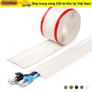 Vỏ cáp sàn COZYNEST, Tấm che khuyết điểm dây tường mềm tự dính, Chuyên nghiệp Không khoan PVC 1m Cáp Ethernet Hider Baseboard