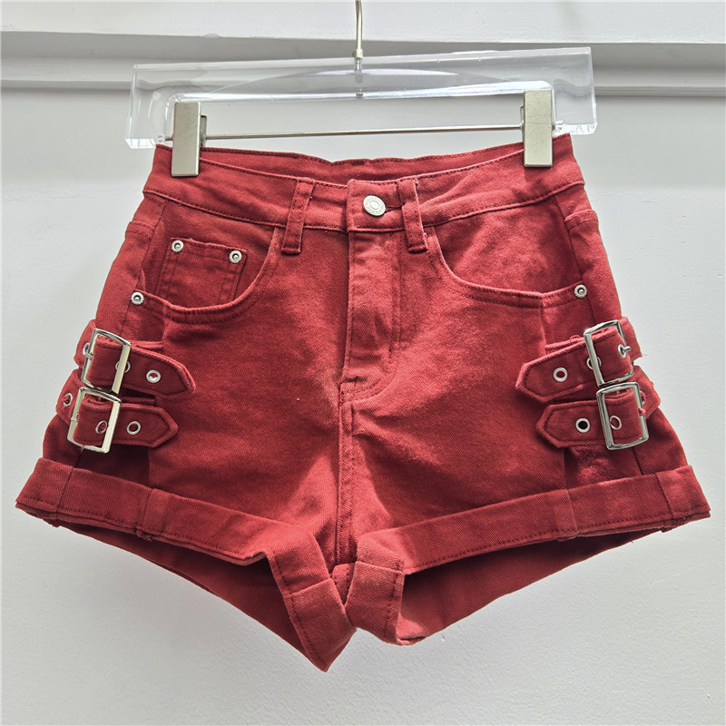Quần Short Phong Cách Retro Cho Nữ, Thiết Kế Chữ A, Co Dãn Tốt, Phù Hợp Eo Cao