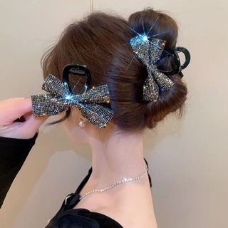 Kẹp Đầu Sau Cao Cấp với Ngôi Sao Lấp Lánh và Nơ Cá Mập - Phụ Kiện Tóc Sang Trọng