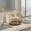 Kệ lưu trữ phòng tắm bằng sắt cao cấp Tay cầm pha lê Khay Vanity Khay sắp xếp phân vùng bằng đá cẩm thạch để trang điểm Phòng ngủ Tủ quần áo