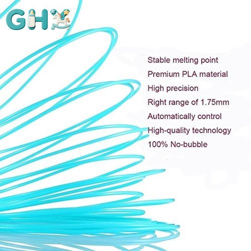 Dây tóc bút 3D GHX 12 màu 1.75Mm 3m mỗi màu Vật liệu in 3D VN