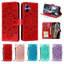 Emboss Hoa Da Ốp Lưng Điện Thoại Infinix Smart 20 X6840 Ví Datura Flip Book Case Cover Funda