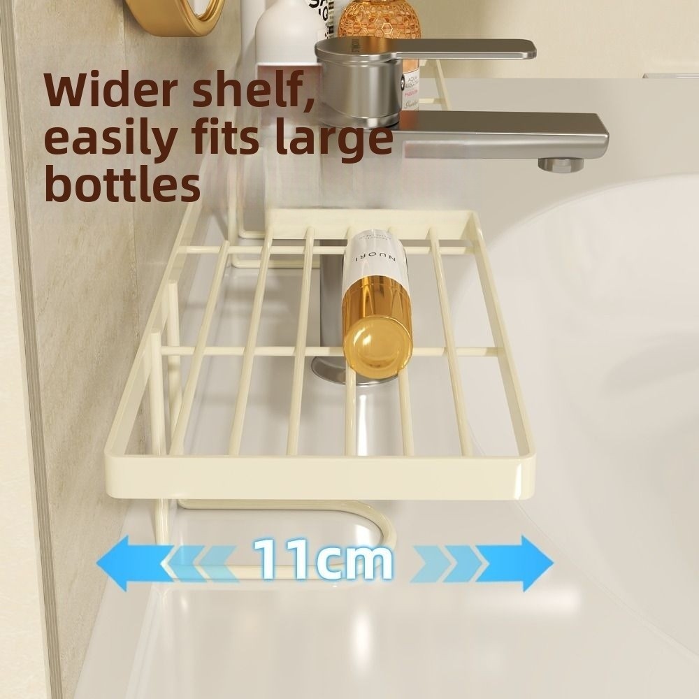 Kệ quầy phòng tắm NKSFX, Kệ trang điểm phòng tắm hạng nặng 50 / 60cm, Kệ vòi thoát nước rỗng chống trượt