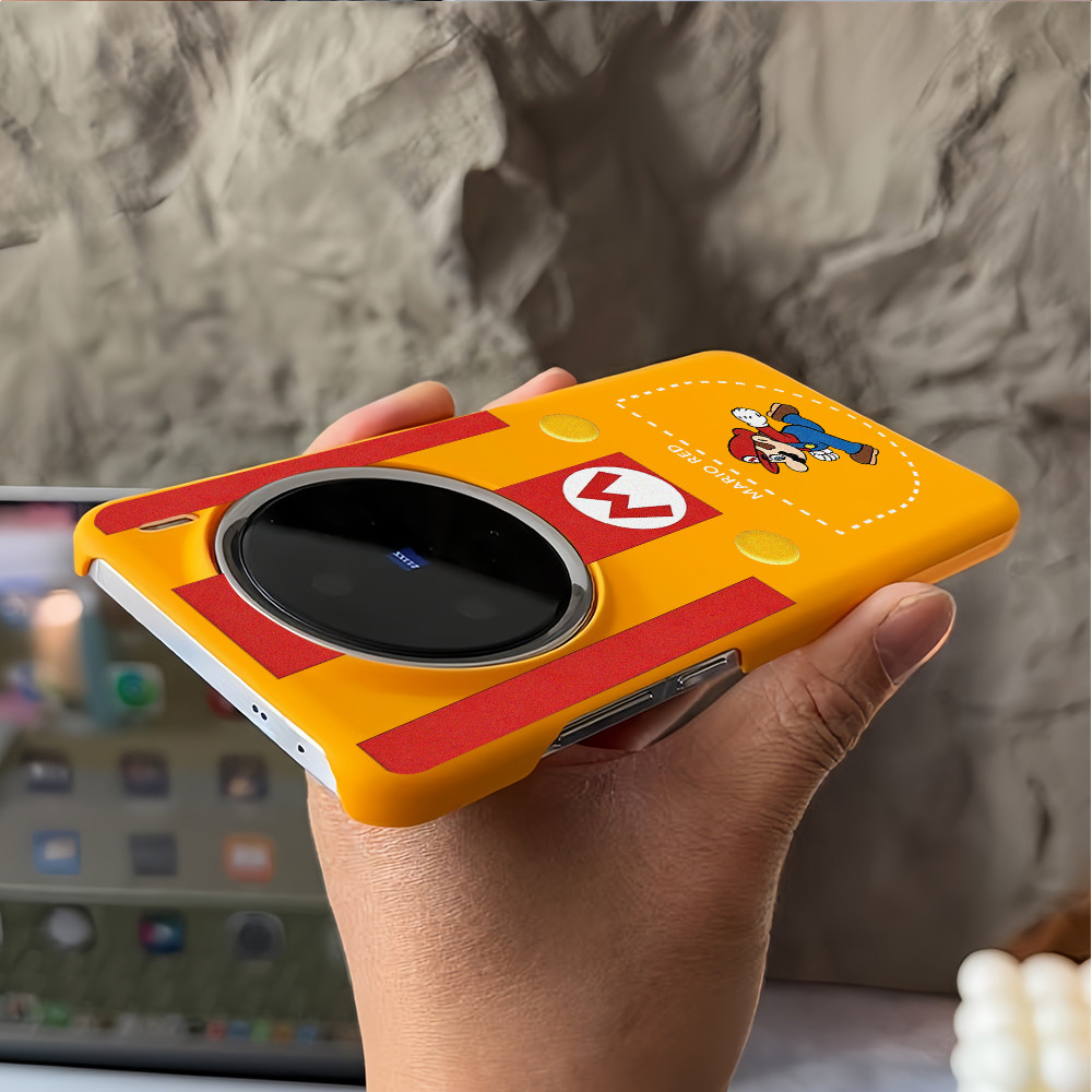Ốp điện thoại bọc nửa mờ “Super Mario ” cho Vivo X300 Pro X200 ProX100S X100 X90 Pro + X200 Ultra / Vỏ Vivo chống sốc