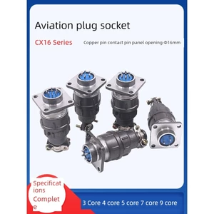Shining Hàng Không Cắm Ổ Cắm CX16-3 Core 4 Lỗ 5P Ba 7 Chân 9 Chân Kết Nối mm Nam Nữ Cắm Bốn