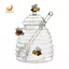 Dụng cụ nhà bếp bằng kính tổ ong Hộp đựng mật ong có nắp và nắp chai mật ong cho bữa tiệc nhà bếp tại nhà
