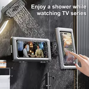 Hộp điện thoại di động chống nước trong phòng tắm GCDHome có thể gập lại và xoay để điều chỉnh việc tắm và xem TV trong nhà vệ sinh. Nó có thể xoay và treo trên tường. Nóng