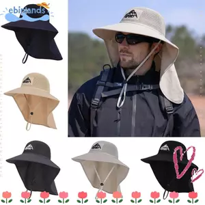Mũ xô EBINLANDS, Mũ câu cá khô nhanh vành rộng, Kem chống nắng thông thường Mũ đi bộ đường dài bảo vệ cổ nhẹ mùa hè