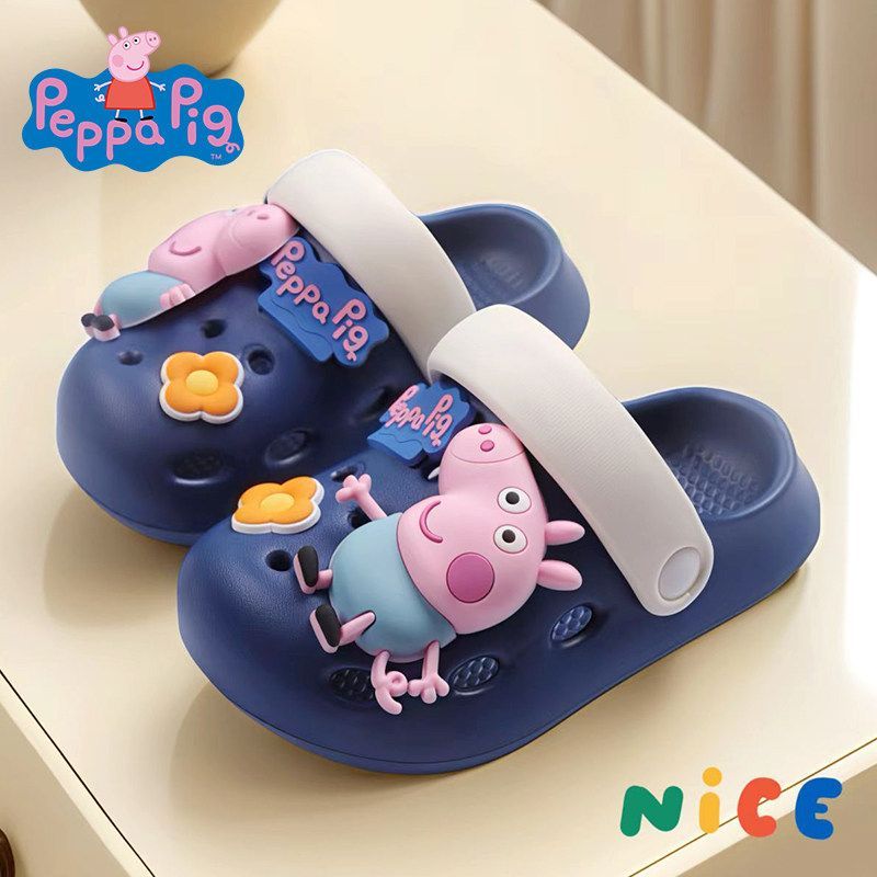 Size 20-31 Peppa Pig Hoạt Hình Trẻ Em Dép Bé Lỗ Giày Bé Trai Bé Gái Trang George Dép