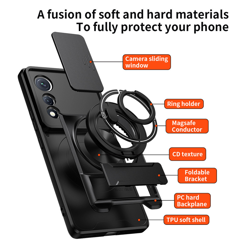 Ốp Điện Thoại Đa Năng Sang Trọng Thích Hợp Cho Tecno Pova Curve 7 Ultra 6 Pro Neo 5G Dây 360°Giá đỡ vòng có vỏ máy ảnh Vỏ bảo vệ toàn diện chống sốc