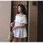 Áo Trễ Vai Xếp Ly Eo Linen, Áo Trễ Vai Tiểu Thư MyaHouse