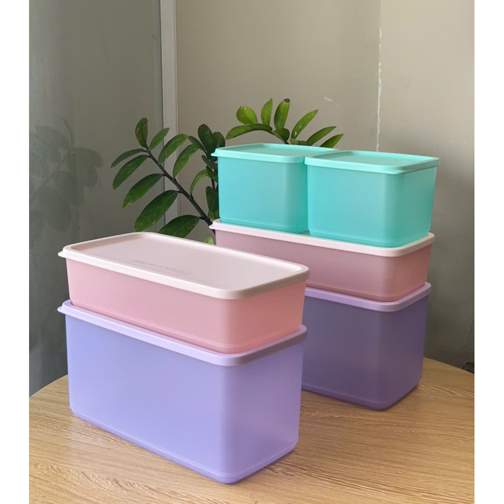 Hộp Trữ Mát Tupperware Bộ 6 Hộp ( 2h 1L + 2h 1.4L + 2h 3.1L) Cubix  - Chính Hãng Tup Việt - Tươi Mát