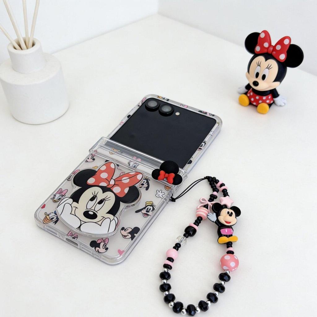 Thích Hợp Cho Samsung Galaxy ZFlip7 zflip6 Tất Cả Màn Hình Minnie Giá Đỡ Vỏ Điện Thoại Dây Gấp Vỏ Cứng Cho Z Flip 7 6 5 4 3 5G Vỏ Bảo Vệ