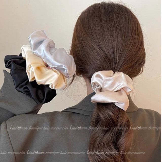 Cột tóc scrunchies vải trơn phong cách đáng yêu C9 - Xưởng Kẹp Xinh