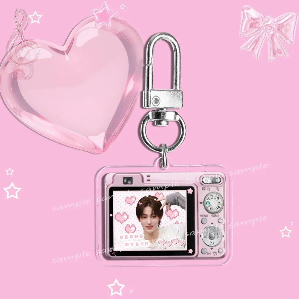 Móc khóa K‑pop Cortis Keonho, hình máy ảnh dễ thương phong cách kawaii, chất liệu acrylic, SEONGHYEON JUHOON JAM