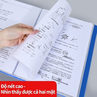 File Lá Đựng Tài Liệu A4 30/40/60 Lá - Bìa Nhựa PVC Chống Nước Trong Suốt, Bảo Vệ Giấy Tờ Hiệu Quả