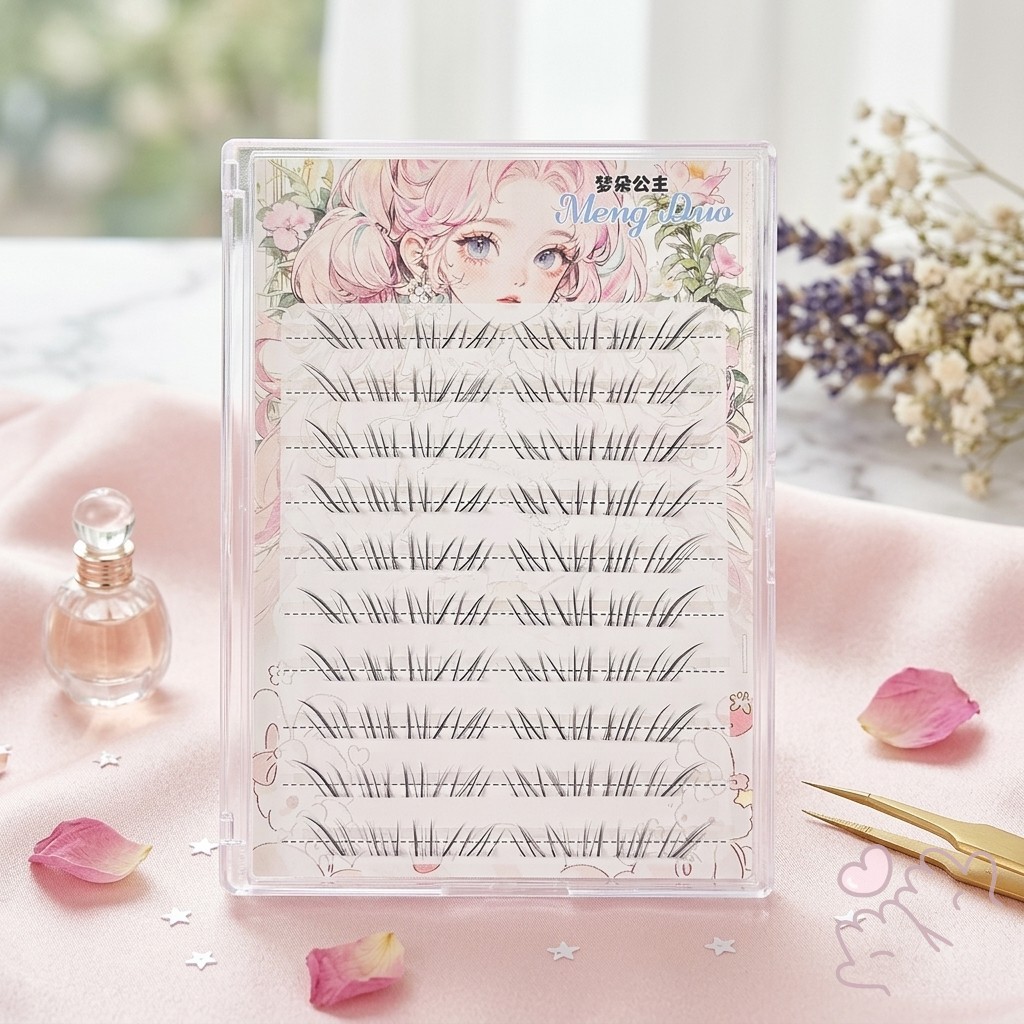 IOIIK 10 hàng--Lông mi dưới thân trong suốt hiệu kim cương sao ngân hà - Lông mi giả mô phỏng chân mi trong suốt tự nhiên - Phù hợp cho trang điểm nhẹ, mặt không son và người mới bắt đầu trang điểm