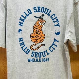 WHOAU Hello Seoul City Tiger in hình áo thun ngắn tay nam nữ