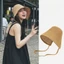 IAPPORTUNIA Lanh Ống Hút Bonnets, Vành Rộng Lớn Đóng Cửa Vành Rộng Mũ Chống Nắng, Nhiếp Chính Dây Đeo Có Thể Điều Chỉnh Họa Tiết Hình Học Nơ Giọng Áo Khoác Mũ Phong Cách Retro